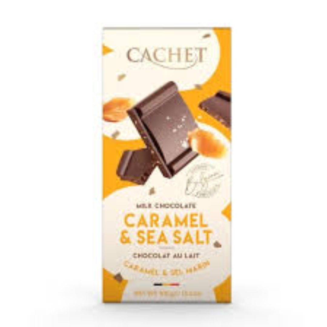 CACHET MILK CHOC W/CARAMEL & SEA SALT 40G